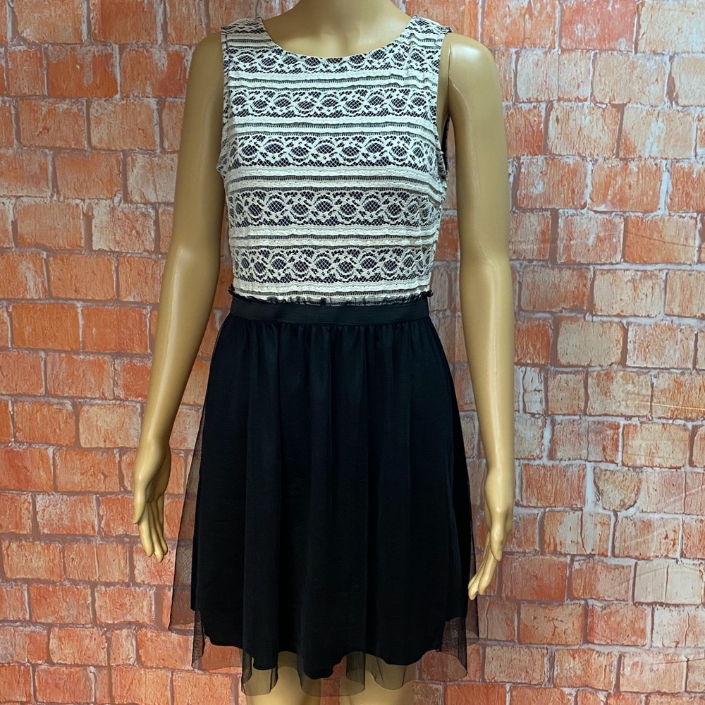 Speechless Lace Top Dress with Black Tulle‎ Skirt